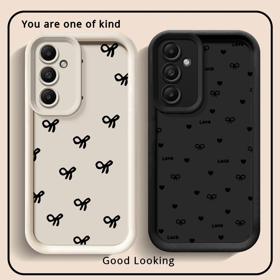 Capa para Samsung Galaxy A51 A73 A71 A72 A53 A54 A12 A13 A26 A32 A35 A36 A15 A16 A56 A34 A23 Capa de Celular Laço Fashion