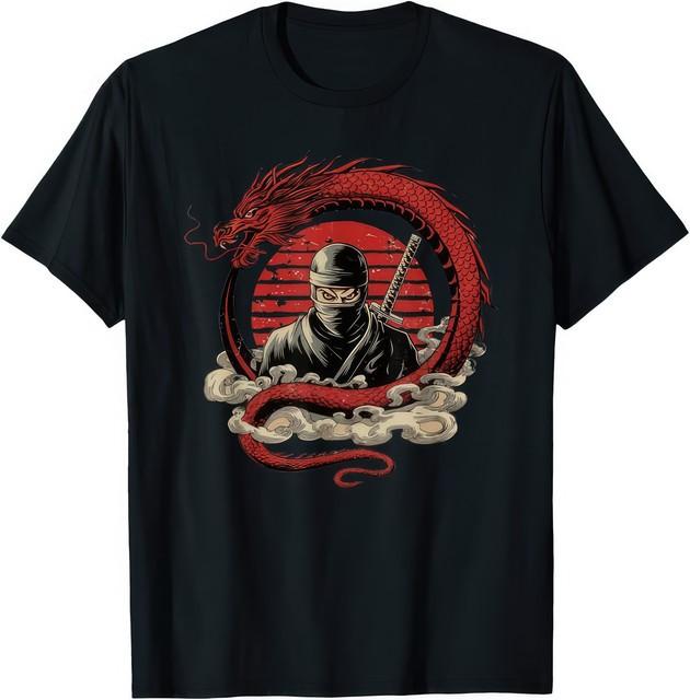 Dragons Shadow Fierce Ninja Warrior Vintage Graphic T-Shirt XXXL