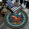 Marine Life Glass Round Area Rug Under Office Chairs Bedroom Living Room Home Decor
