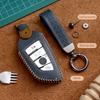 Leather Car Key Case Smart Remote Fob Protector Cover Keychain Holder for BMW 1 2 3 4 5 6 7 Series X1 X2 X3 X4 X5 X6 X7 GT M5 M6