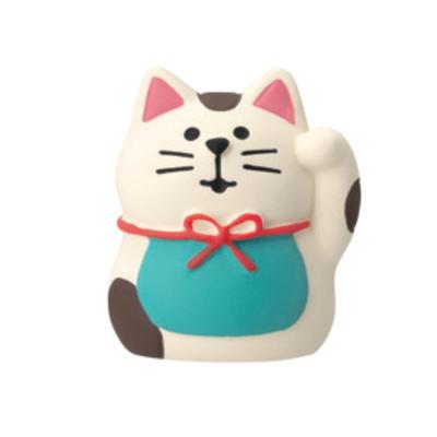 Decor Corporation Concombre Mamefuku Mascot Beckoning Cat Spotted Size Approx. W2.4 D2 H2.8 ZCB-47463
