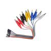 10-Pin Male/Female to Alligator Clip Test Cable Anti-Corrosion Insulated Lead for DIY Electronic Project Experiment