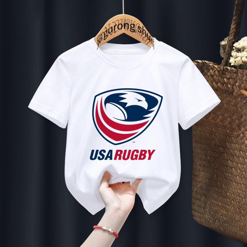 funny kids tshirts Rugby Funny Boys Girls Tshirts Kid Children Anime Gift Present Little Baby Harajuku shirt ClothesDrop Ship