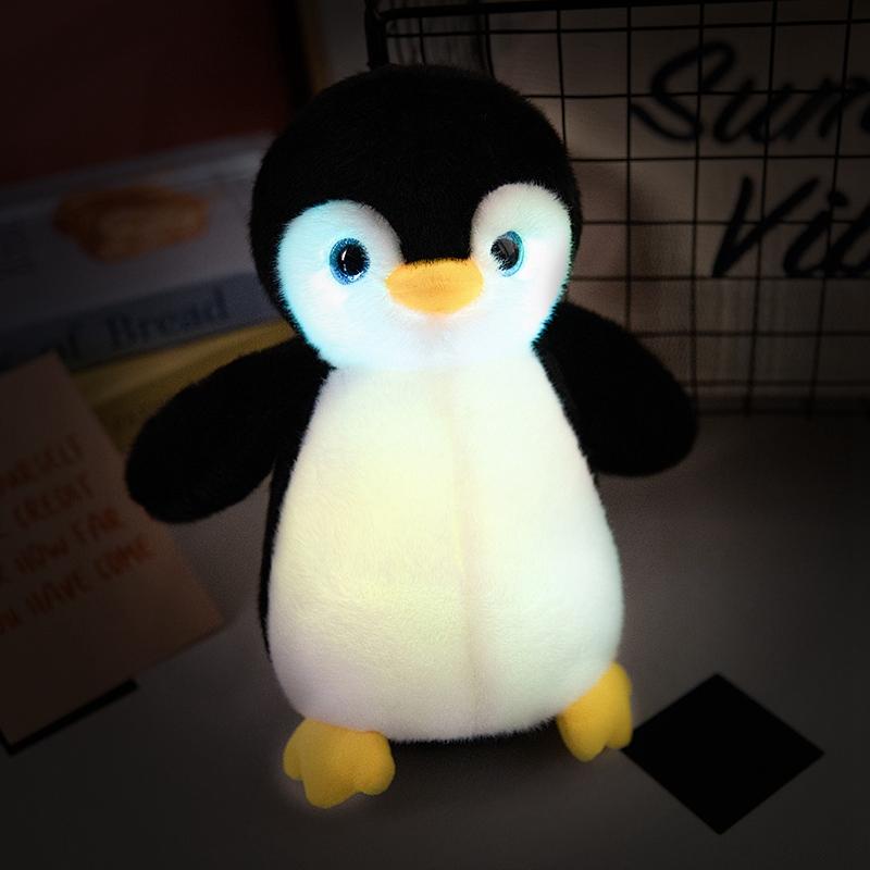 25/30CM Luminous Little Penguin Plush Toys Stuffed Cartoon Animal Doll Cute Healing Accompany Toys For Nice Christmas Gifts