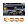 Suitable for Honda Passport 2026 Accessories,5 Aluminum Alloy Knob Cover Decoration Kit - Start and Air Conditioner(Orange)