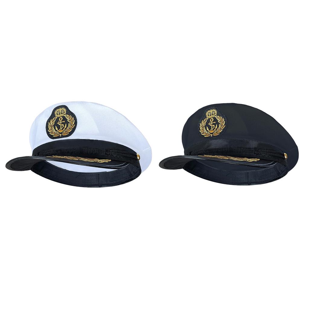 Men Militaries Captain Hat Aviation Party Sailors Hat Sunscreen Temperament for Photography Enthusiasts