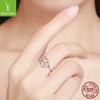 S925 Sterling Silver Cat Animal Ring Personalized Diy Ladies Ring Ring