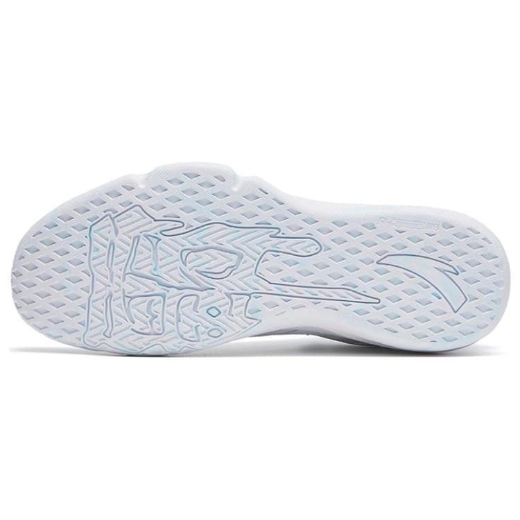 Anta Bastard Slip Resistant Abrasion Resistant Low Top Basketball Shoes White 912241601-3