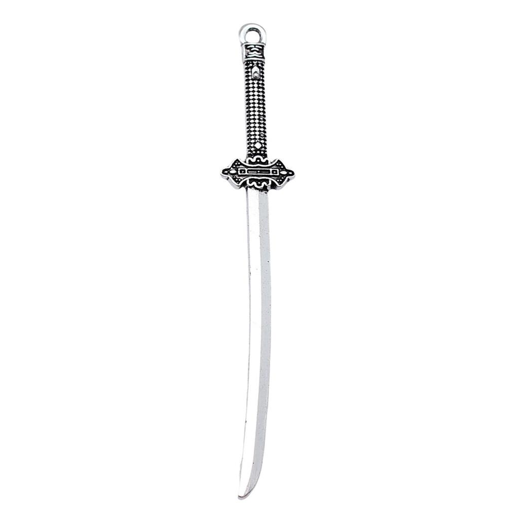 Anime Charms Multi Color Medieval Sword Pendants For Fantasy Warrior Themed Jewelry