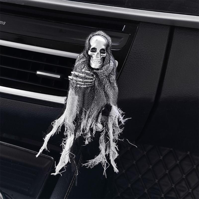 Módní Auto Air Difuzér Aromaterapie Halloween Dekorace lebky Auto Air Vent Outlet Air Osvěžovač Parfém Vůně