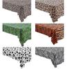 Animal Print PEVA Tablecloth - Beast Stripe for Outdoor Gatherings, Picnics, Parties, and Restaurants