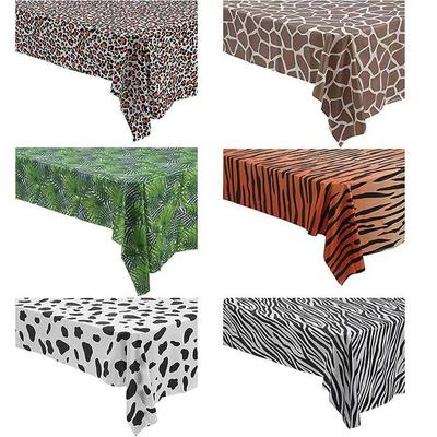 Tischdecke mit Tierdruck aus PEVA - Beast Stripe für Zusammenkünfte im Freien, Picknicks, Partys und Restaurants