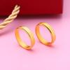 Women's Thickened Gold-Plated Frosted Copper Ring - Imitation Gold Wedding Band