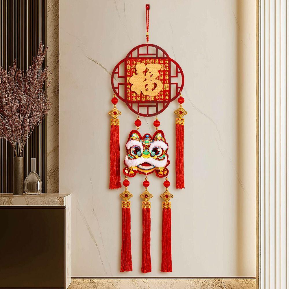 Double-sided Chinese New Year Decoration Reusable Creative Spring Festival Pendants Red Good Fortune