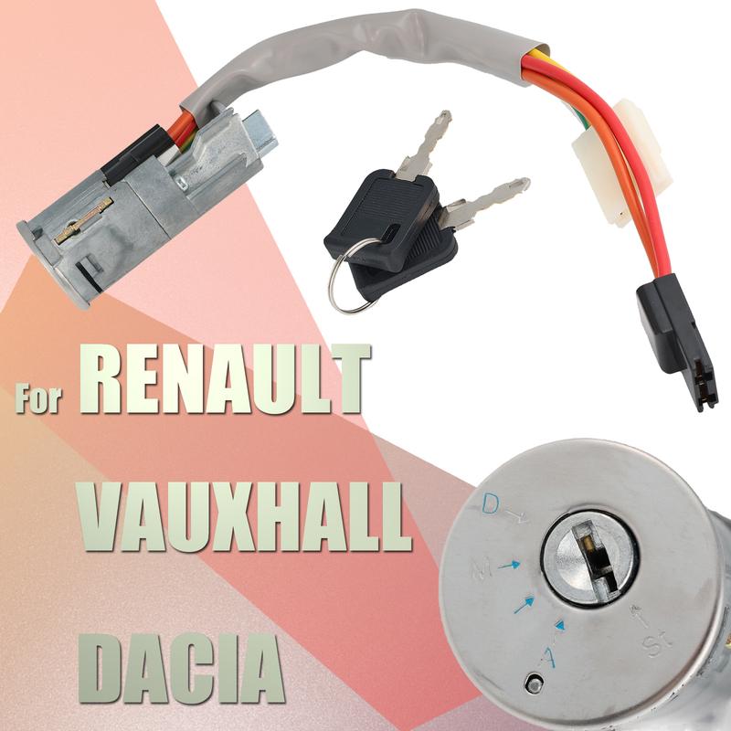 

For Renault Trafic Clio Vauxhall Vivaro Nissan Primstar Interstar Dacia Logan 2004-2015 Sandero Ignition Starter Switch & 2 Keys