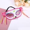 Painted Skull Face Mask For Halloween Festival Party Adjustable Breathable Party Accessory With Floral Design