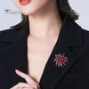 Classic Handmade Colorful Rhinestones Flower Shape Brooch Pin Vintage Hat Scarf Shawl Badge Bridal Gift Dress Accessories