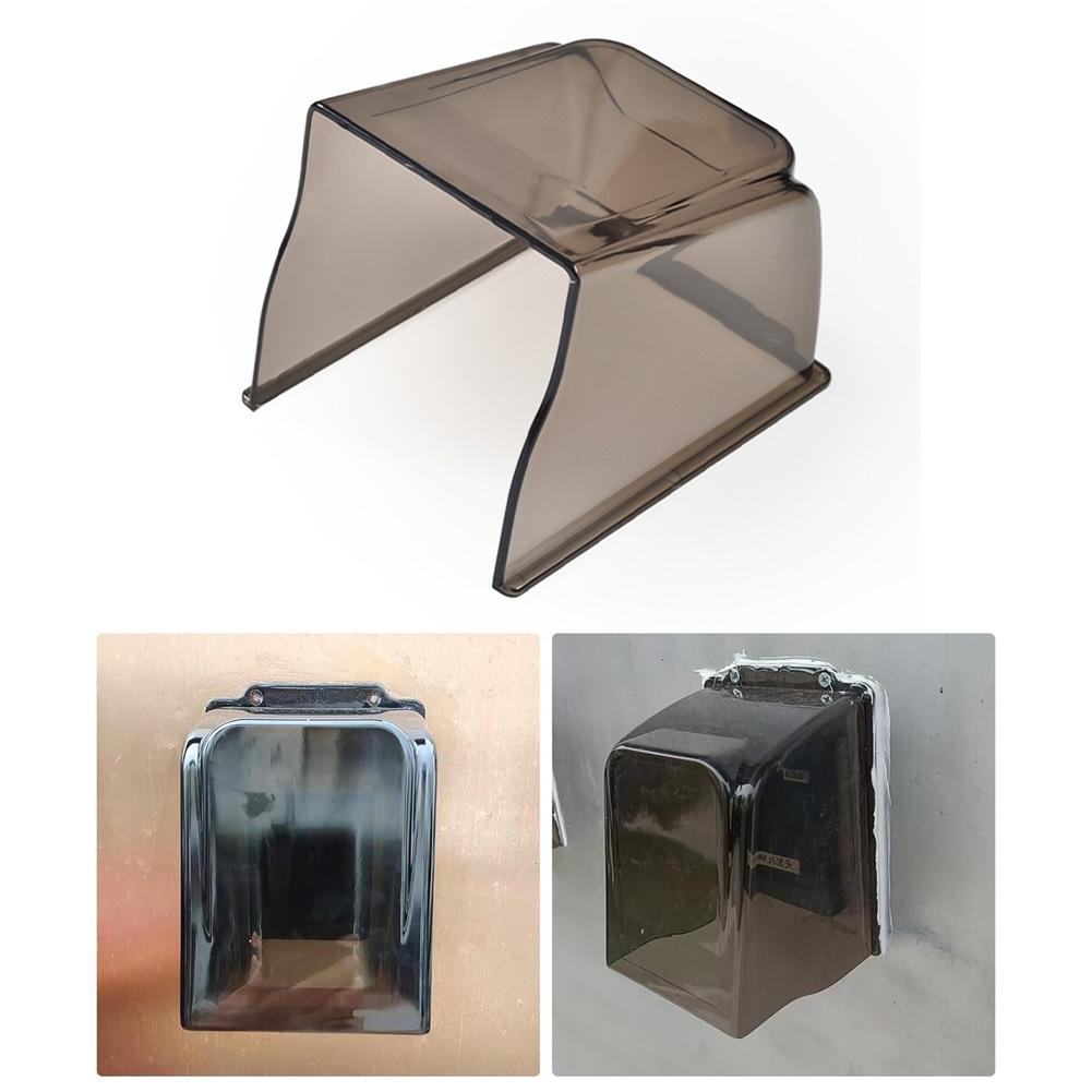 1pc Plastic Doorbell Rain Cover Anti-Glare Door Bell Cover For Access Control Keypad Fingerprint Scanners Time Attendance System
