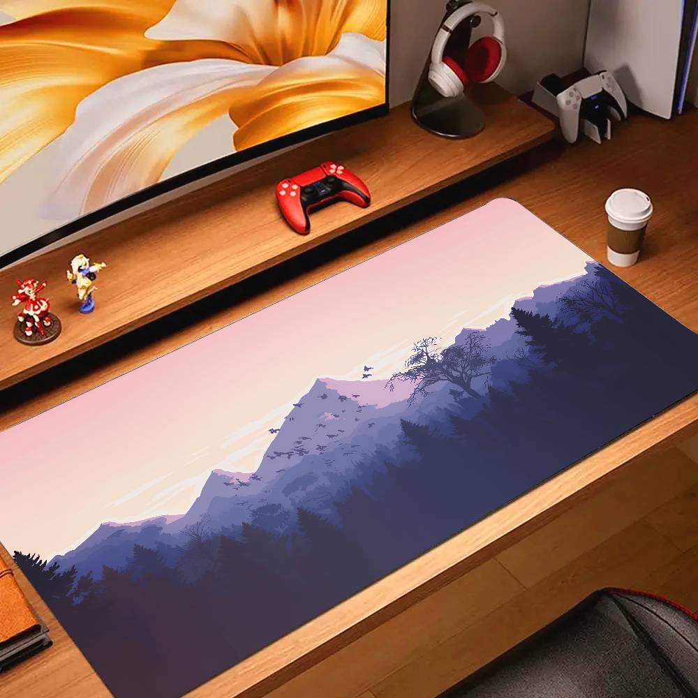 Firewatch Mouse Pad XXL Rubber Deep Forest Large Mousepad Gamer Non-Slip Art Desk Mat Computer Laptop Pads 90x40cm Keyboard Mats