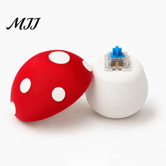 Tactile Clicker Toy 3D Printed Mushroom Toy, Button Fidget for Desktop Ornament Stress Relief, Mini Finger Backpack Decoration Anxiety Relief Gadget