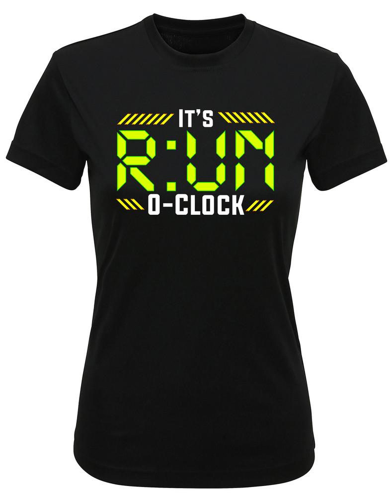 

Womens Recycled Performance T-Shirt Its Run O Clock Ladies Running Top TriDri 4XL
