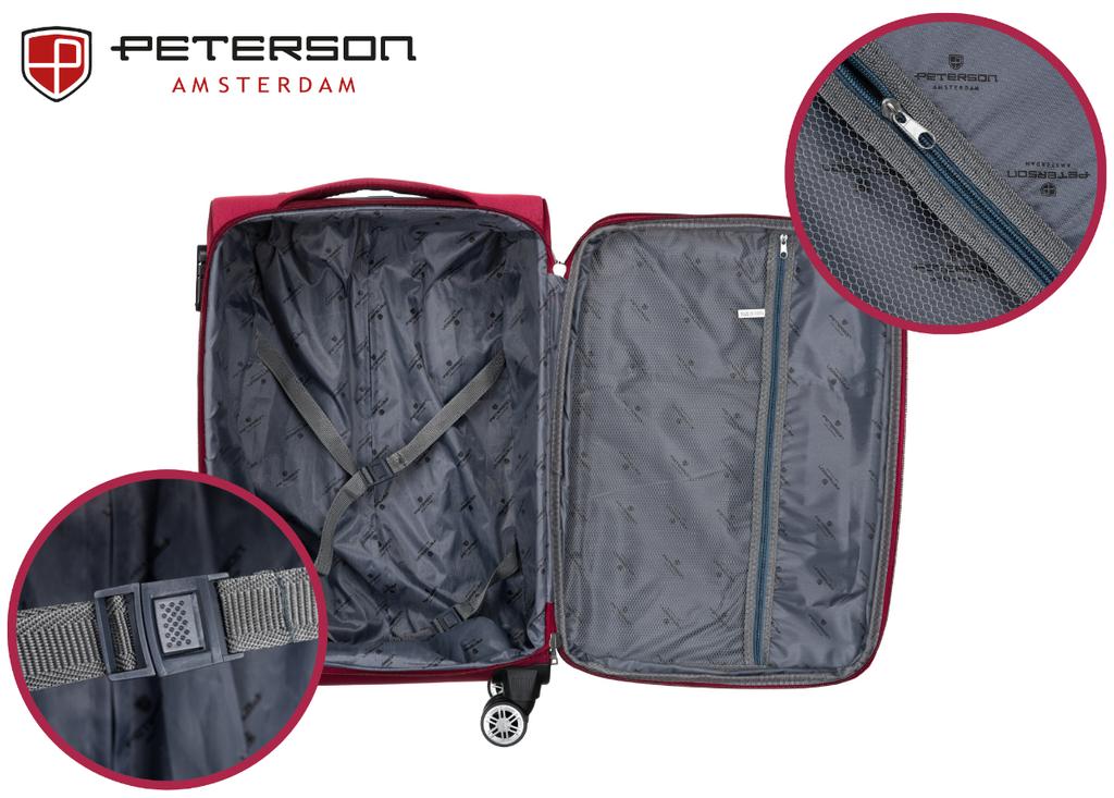 PTN 5209-L-9296 Burgundy-Navy Suitcase