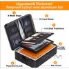 Fireproof Document Box,Hard Case Fireproof Document Organizer with Lock,Portable Fireproof Safe Storage Box Case for Files