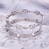 New Fashionable Exquisite Rose Gold Diamond Bracelet, Elliptical Buckle Belt, 2-in-1 Ring, Hand Jewelry