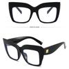Occhiali da Donna Anti Luce Blu Moda Personalità Retro Montatura Quadrata Grande Occhiali Semplici Studente Quotidiano Pendolarismo Occhiali da Street Style Occhiali