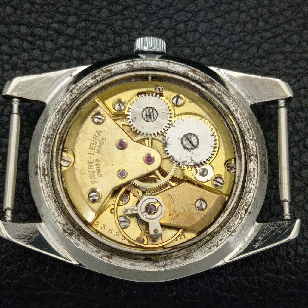 VINTAGE FAVRE LEUBA TWIN POWER 111 HANDAUFZUG SCHWEIZER HERRENUHR a703761-1