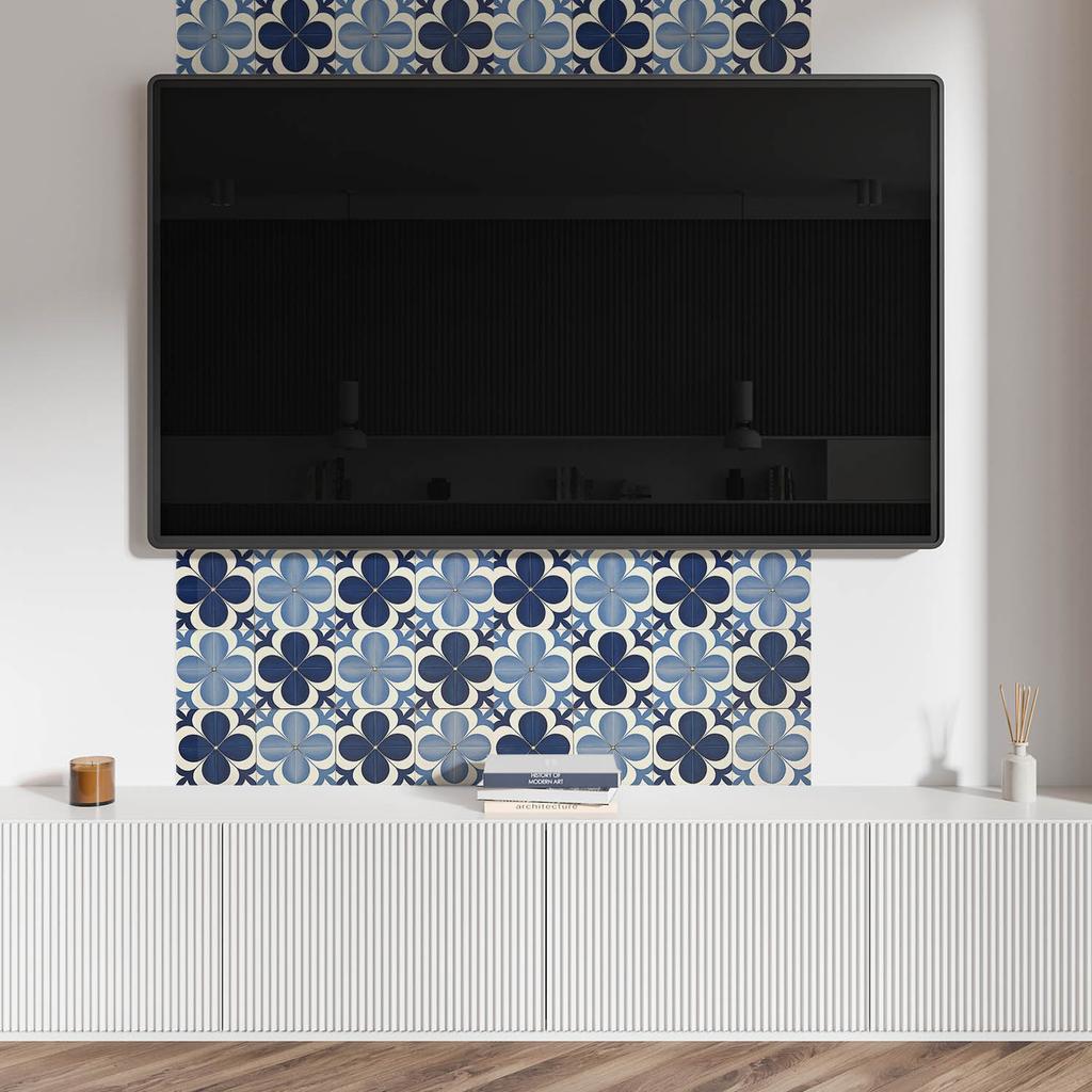 Decorative Panel With Graphics, 120x60 Cm, Geometric Floral Pattern