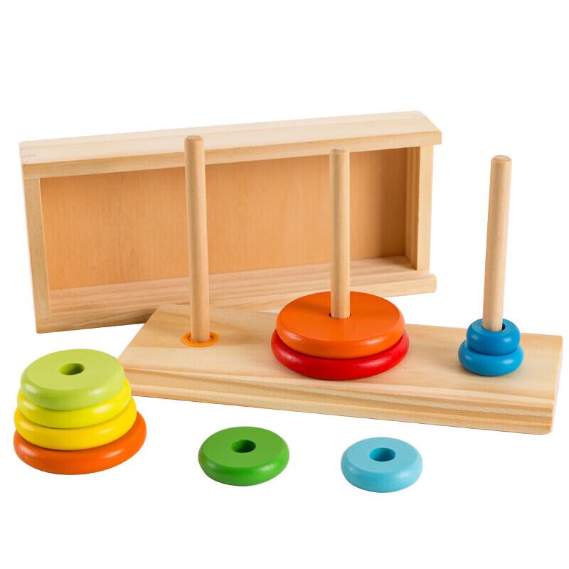 Wooden Tower of Hanoi Educational Puzzle
