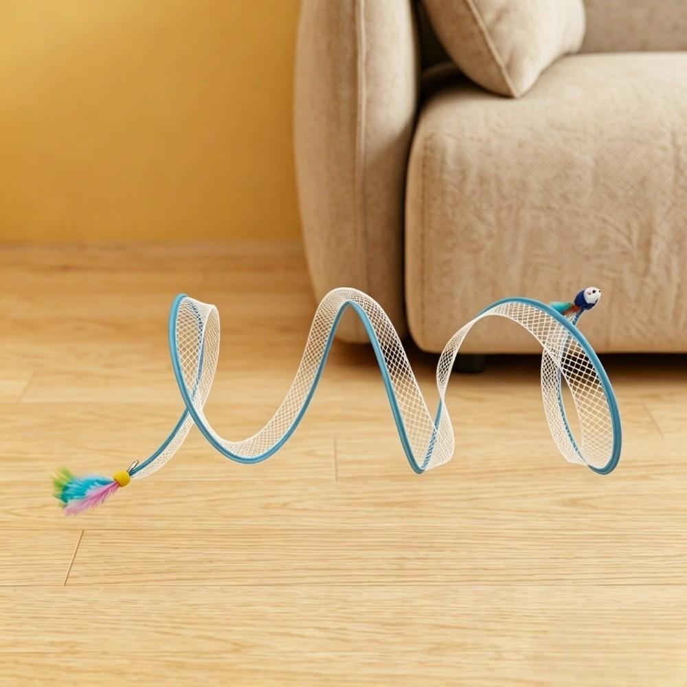 Flexible Spiral Structure Kitten Play Tunnel Interactive Cat Tunnel Kitten Exercise