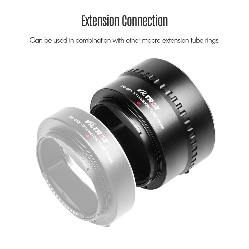 Viltrox DG-GFX 45mm Automatická elektronická makro prodlužovací trubice s adaptérem