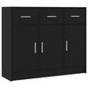 VidaXL Buffet noir 91x28x75 cm bois d'ingénierie 823009