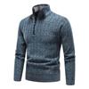 New Men's Sweater, High Street Pile, Pile Collar Pullover, Knit, Solid Color Base Layer