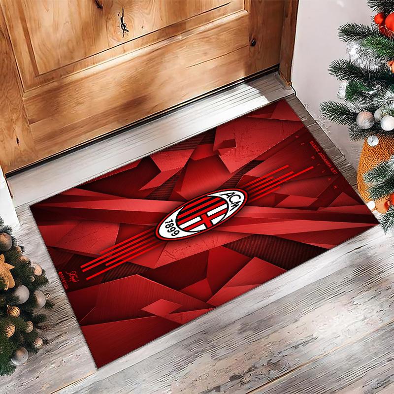 AC Milan Printed Flannel Area Rug Non Slip Soft Polyester Floor Carpet Indoor Decor Mat for Bedroom Living Room Sofa Game Room Home Decoration