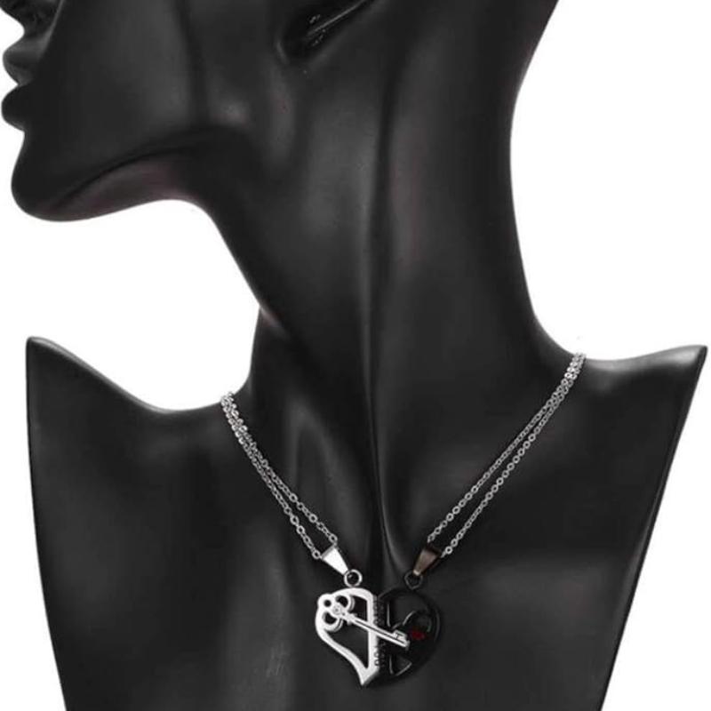 Fashion Key Splicing Couple Necklace Niche Design Love Valentine's Day Gift Couple Jewelry