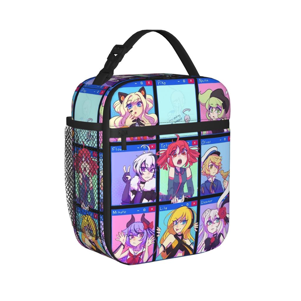 Kasane Teto Insulated Lunch Bag Leakproof Manga Reusable Thermal Bag Tote Lunch Box College Outdoor Food Bag