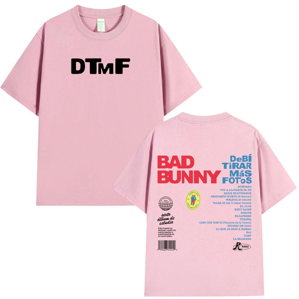 Bad Bunny DTMF Debi Tirar Mas Fotos 2025 New Album T Shirts Men Women Clothing Cotton Oversized T-shirts Hip Hop Fashion T-shirt
