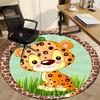 1pc CheetahChair Carpet for Office, Indoor Non-Slip Washable Polyester Fiber Carpet, Mat For Office, Machine Washable