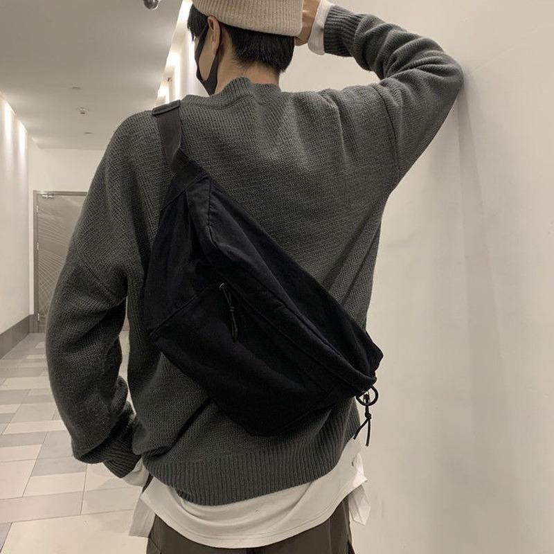 Männer Rucksack Taille Packs Große Kapazität Solide Unisex Paare Freizeit Brust Fanny Tasche Schulter Kreuz Körper Retro Straße Harajuku Nylon Taschen