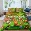 Kids Cartoon Animal Zebra Giraffe Fox Kangaroo King Queen Duvet Cover Boy Girl Rabbit Wildlife Bedding Set Polyester Quilt Cover