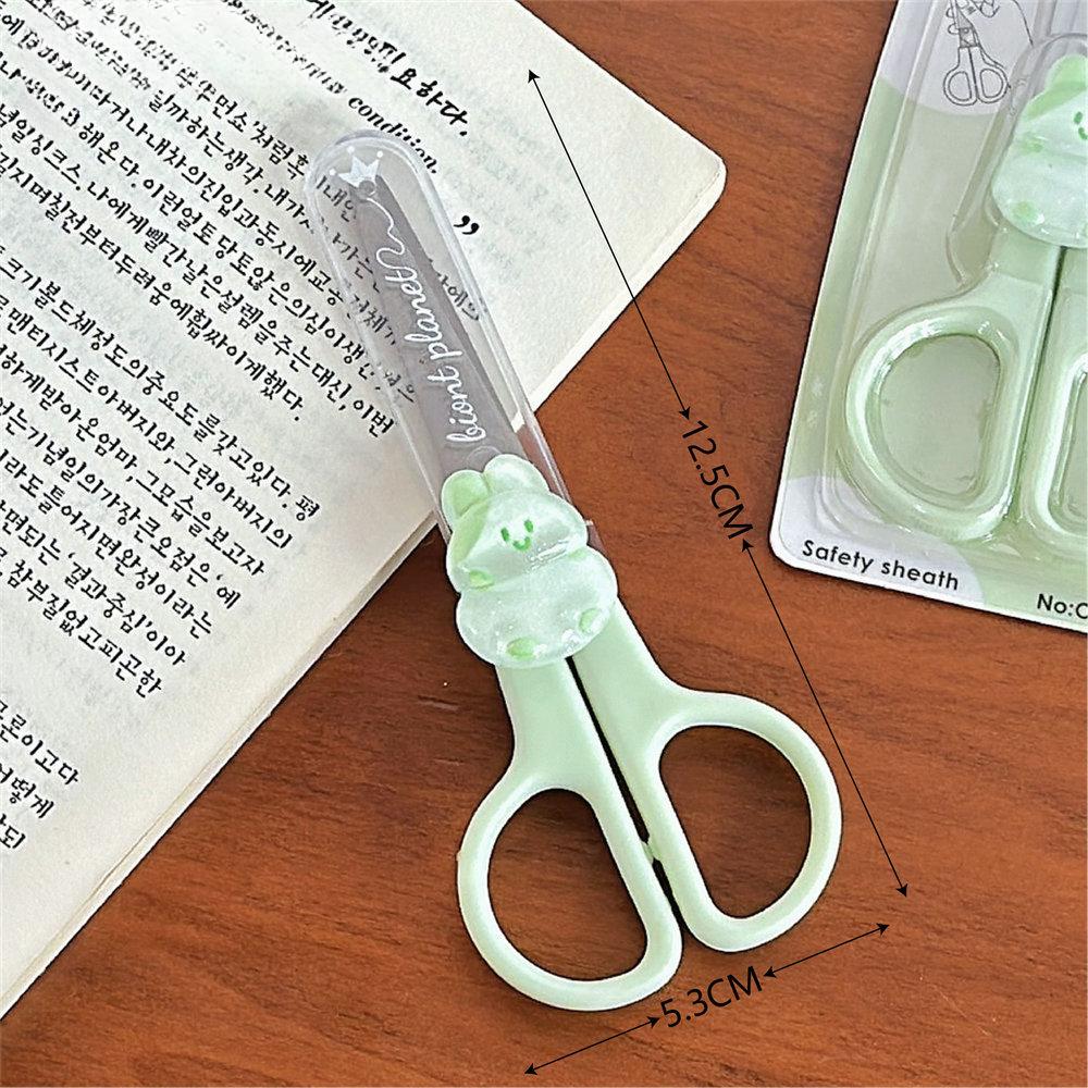 1 Pc Cute Mini Scissors Stationery for Student Lovely Cartoon Animal Bear Rabbit Paper Sissors Office/student Supplies Scissors