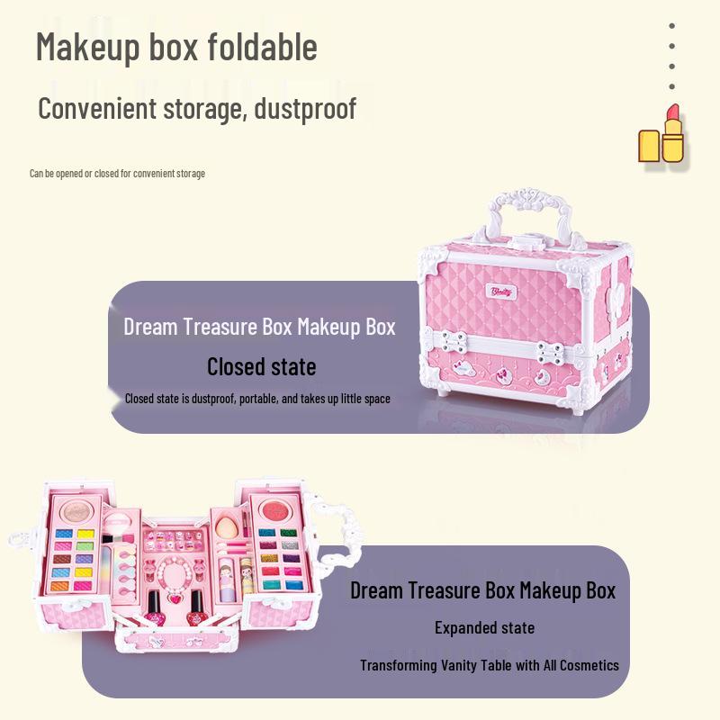 Kids' Washable Makeup & Nail Polish Set Gift Box