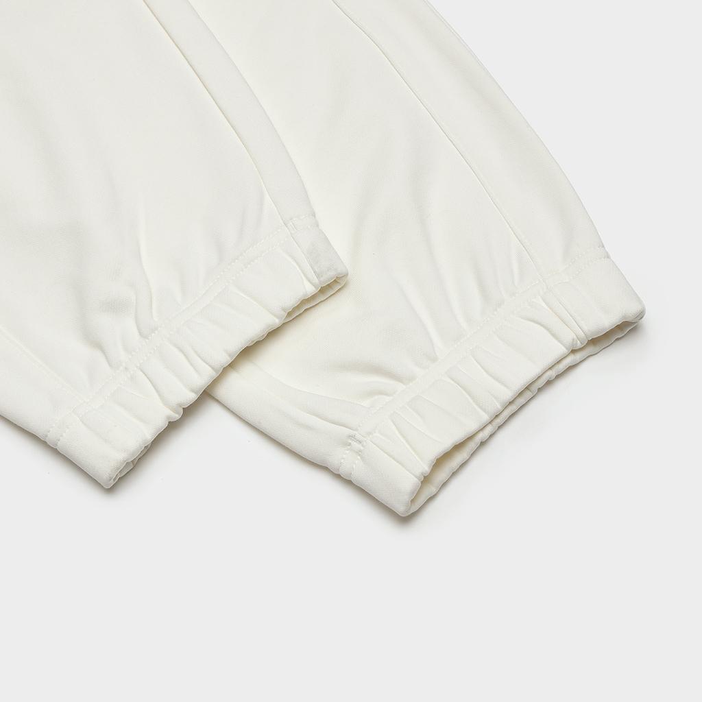 Fila Solid Color Drawstring Cuffed Casual Knitted Sports Pants Women Pants Ceramic-White F11W349620F-IV