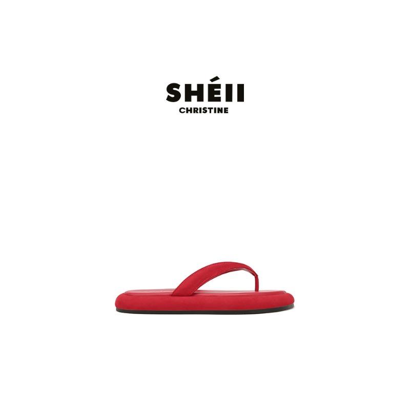 Sheepskin, a pair of beach vacation thick-soled flip-flops, women's summer cool slippers for external wear