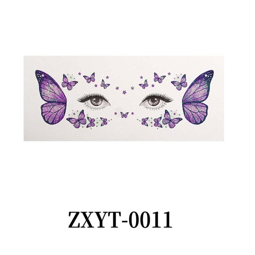 Waterproof Face Tattoo Sticker Star Heart Face Temporary Tattoo Dance Performances