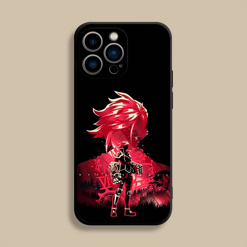 Anime Arcane Jinx Vi Phone Case For iPhone 17,16,15,14,13,12,Pro,Max,Plus,E,SE4,Air,Mini Black Soft Cover