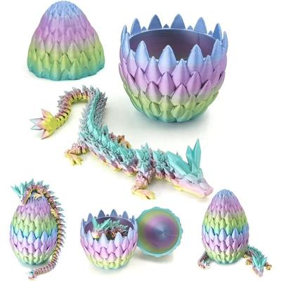 1pc Creative Dragon Scale Eggs Ornament Joints Movable Crystal Dragon Set Aquascape Decoration Toys,3D Printed Dragon Egg Fidget Toys